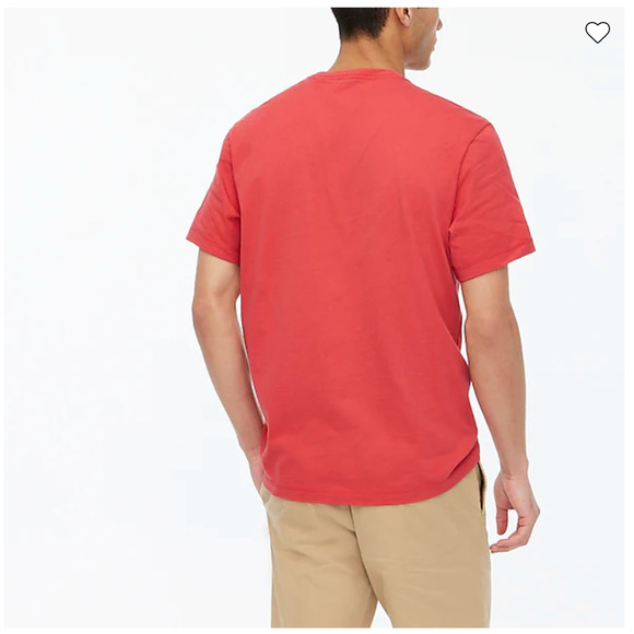 NWT J. Crew Men's Rusted Red Washed Jersey Tee - Picture 5 of 12